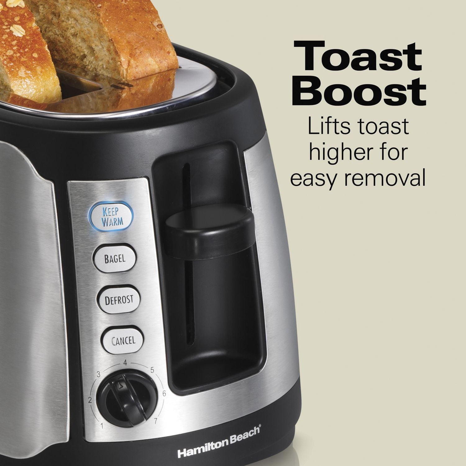 Hamilton Beach 4-Slice Long Slot Toaster with Keep Warm 24810C