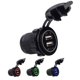 thumbnail image 3 of Cargador de coche universal Vehículo USB DC12V-24V Cargador USB dual impermeable 2 puertos Toma de corriente 5V 2.1A / 1A Inevent DZ4573-01B, 3 of 7