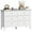 White, variant on HOMCOM Fluted 6 Drawer Dresser for Bedroom, Double Chest of Drawers, Black