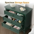 thumbnail image 4 of Mayincolor Green 32" Wide 3 Drawer Dresser Set of 2, Modern Wood Chest of Drawers, Silent Slide Drawers Storage Organizer Cabinet for Bedroom, Living Room, Hallway, 4 of 7