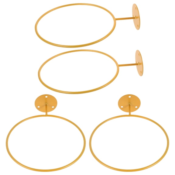 Milisten Basketball Organizer Wall Mount Iron 4pcs Golden