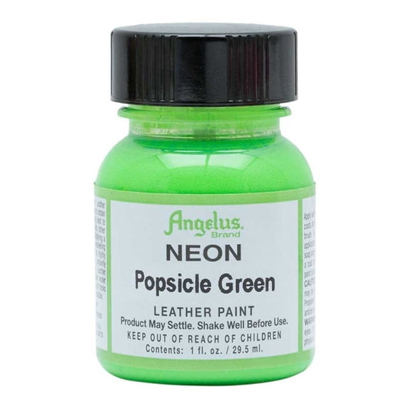 Angelus Neon Leather Paint 1 oz, Popsicle Green