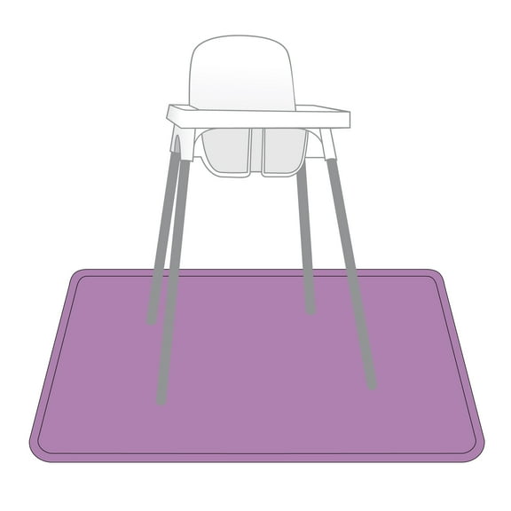 Solid Lilac Minimalist Splash Mat - A Waterproof Catch-All for Highchair Spills and More! SALE