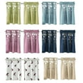 thumbnail image 5 of Short Blackout Curtains for Living Room Bedroom, 29 x 24 inches Window Treatment Small Panels Kitchen Cabinet Half-curtain Dustproof Cafe Drape (Blue), 5 of 7