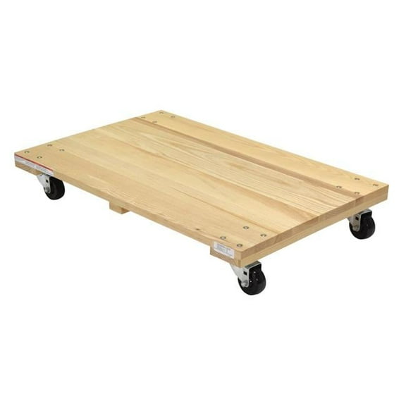 24 x 36 in. Solid Deck Hardwood Dolly with Non-Marking Caster - 900 lbs