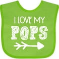 thumbnail image 3 of Inktastic I Love My Pops with Arrow Boys or Girls Baby Bib, 3 of 4