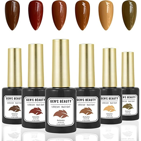 GENC BEAUTY 2023 New Full Nail Colletions Set Of 6 Autumn Colors