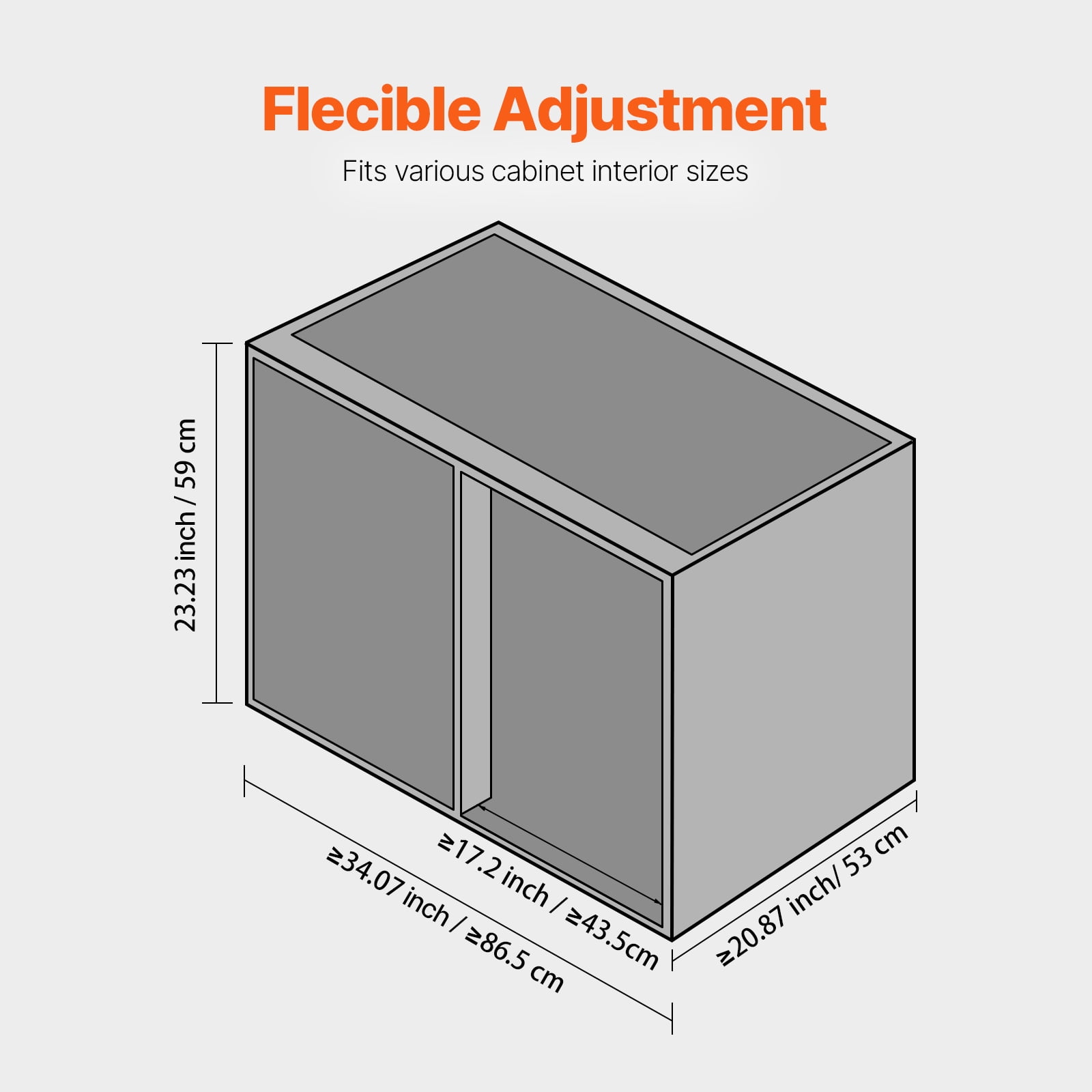 KFFKFF Under Sink Organizer, 2-Tier Pull Out Cabinet Organizer, 36-inch Left Blind Corner Cabinet Swing Tray , Adjustable 2-Tier Pull Out Organizer with Left Opening