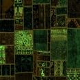thumbnail image 1 of Ahgly Company Indoor Square Patchwork Green Transitional Area Rugs, 4' Square, 1 of 4