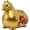Gold, variant on Yvsxxv Chinese Year of Horse Cartoon Statue Piggy Bank, Vinyl Plastic Coin Money Jar for Home Desktop Ornament Spring Festival Gift