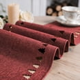 thumbnail image 3 of Sm:)e Red Christmas Tree Hollow Out Laser Cut Christmas Table Runner, Washable Kitchen Dining Table Decoration for Home Party Decor, 13x90 Inch, 3 of 7