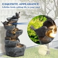thumbnail image 2 of TITIMO 5-Tier Cascading Rock Water Fountain Outdoor Garden Waterfall with Lights, Fountain Indoor Decor for Garden, Patio, Backyard, Deck, Porch and Home Art Decor, 2 of 9