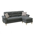 thumbnail image 2 of Ucloveria Polyfiber Reversible Sectional Sofa Set Chaise Pillows Plush Cushion Couch Nailheads, 2 of 8
