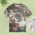thumbnail image 4 of Butterfly Dancing Women's Short Sleeve T-Shirt Crew Neck Casual Summer Trendy Loose Fit Tops, 4 of 6
