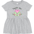 thumbnail image 3 of Inktastic Yaya's Girl Heart Flowers Girls Baby Dress, 3 of 5