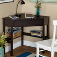 thumbnail image 2 of Corner Writing Desk with Pull-out Drawer and Shelf, Multiple Finishes, 2 of 3