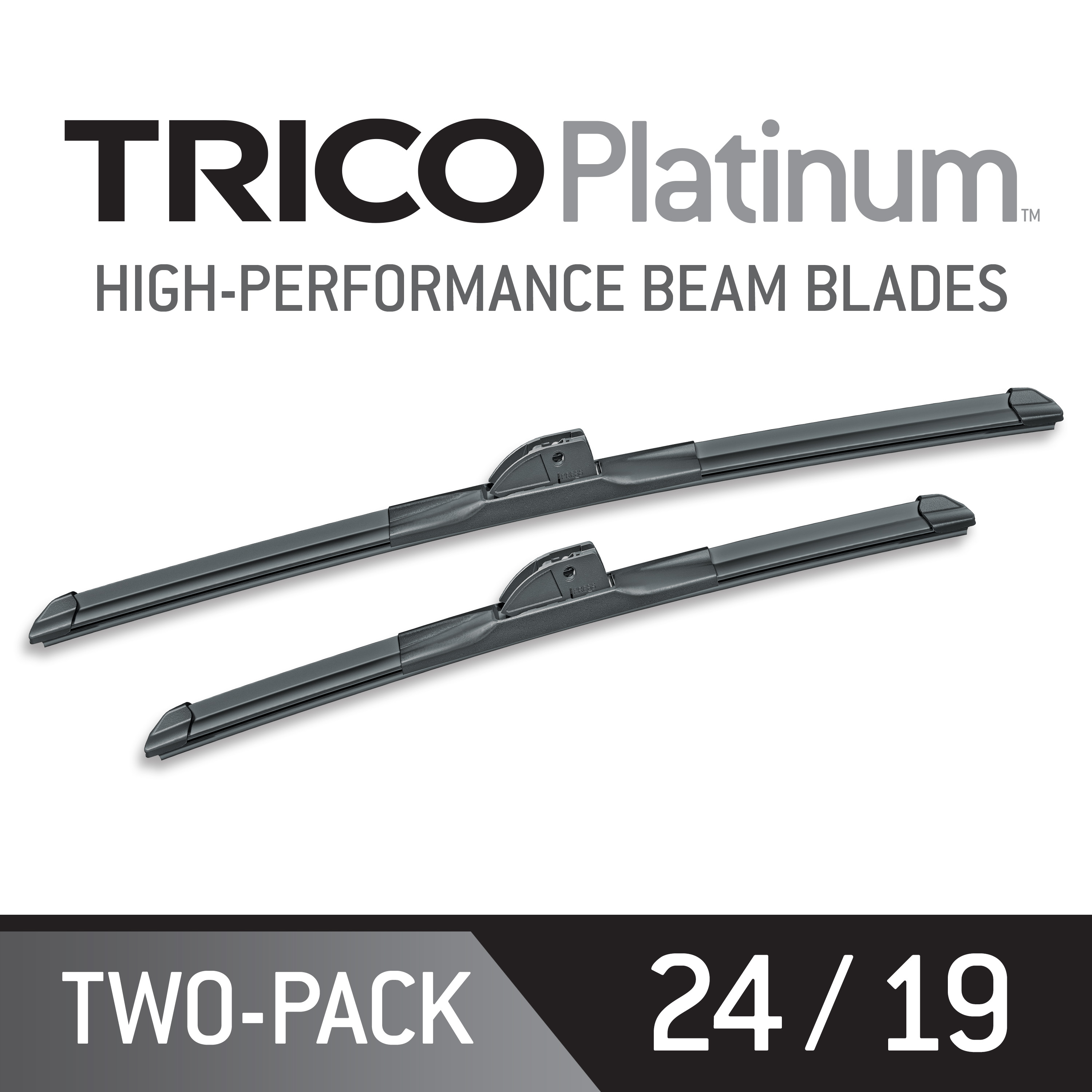 TRICO Platinum 2 Pack, 24" and 19" High Performance Replacement