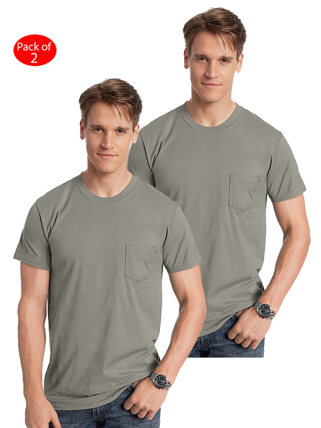 Pocket T-Shirt, Color: Vintage Gray 