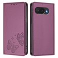 thumbnail image 2 of For Google Pixel 10a 6.3" 【RFID Blocking 】Protective Purse Case Double Butterfly Strong Magnetic Attachment/Closure, Card Slots/Pocket, PU Leather Flip Wallet Case,Violet,For Google Pixel 10a, 2 of 7