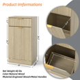 thumbnail image 6 of Tcbosik 19"W Tilt-Out Trash Can Cabinet, Modern Flued Waste Bin Holder with Top Drawer, Fits 10-Gallon Trash Can (Not Included), Space-Saving Tilt Hamper for Kitchen/Bathroom/RV/Laundry Room (Oak), 6 of 10