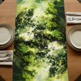 thumbnail image 5 of Table Runners 60 Inches Long Dress Scarves, Green Forest Farmhouse Kitchen/Dining Table Runner, Small Coffee Tablerunners, Nature Spring Scenic Woodland 13x60 Inch, 5 of 9