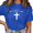 1-Blue, variant on Giffimy Women I Can T But I Know A Guy Distressed Cross Christian Faith Graphic Crew Neck Short Sleeve S-3XL Grey Tops