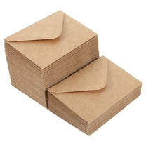 AURARMLET 100Pcs Vintage Light Brown Paper Envelopes for Greeting Cards and Party Invitations
