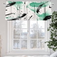 thumbnail image 5 of Color Block Valances for Windows, 42 x 12in, Modernism Minimalist Art Green Black Rod Pocket Kitchen Valance Curtain Light Filtering Window Treatments for Living Room Bedroom, 1 Panel, 5 of 7