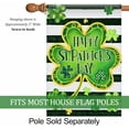 thumbnail image 2 of Happy St. Patrick''s Day Stripes Shamrock Clover Decorative House Flag Outdoor Yard Flag 28" x 40", 2 of 5
