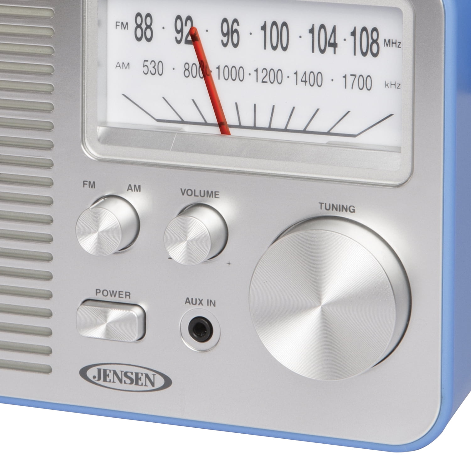 Jensen Portable AM/FM Radio, Blue, MR-750-BL