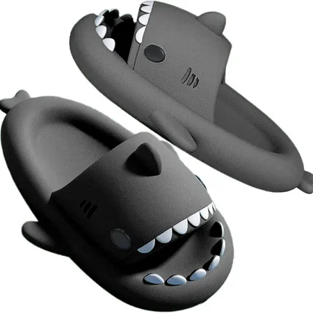 

Cute Soft And Comfortable Shark Slippers Summer Open Toe Bathroom Pool Massage Slippers