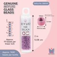 thumbnail image 2 of Miyuki Delica Seed Beads – Size 11/0 (1.6 mm), DB0431, Galvanized Fuchsia Dyed, 7.2 g, Approx. 1440 Beads, 2 of 6