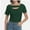 Deep Green, variant on Womens Summer Short Sleeve T Shirts Knit Slim Fit One Piece Cutout Scoop Neck Going Out Date Night Tops