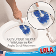 thumbnail image 4 of LOLA Pro Euro Bowl Toilet Brush, Under the Rim Angled Scrub W/ Rubber Grip Handle, 4 of 7