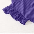 thumbnail image 4 of Plebaso Girls Ruffle Short Sleeve Shirts Kids Crew Neck Summer T Shirts Girls Thin Casual Tees Tops, 4 of 6