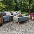 thumbnail image 4 of SAFAVIEH Courtyard Henrietta Medallion Indoor/Outdoor Area Rug, Anthracite/Beige, 8' x 11', 4 of 12