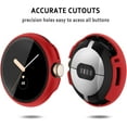 thumbnail image 4 of XIHAMA 3-Piece Case for Google Pixel Watch,Hard PC Frame Scratch and Impact Resistant Protective Cover with Tempered Glass Screen Protector forGoogle Pixel Watch 41mm Accessories, 4 of 7