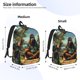 thumbnail image 2 of Balery Forest Meditating Gorilla Mochila Clásica Impresa Básica para Viaje, Mochila Escolar Resistente al Agua, Mochila de Lona con Correas Ajustables-Small, 2 of 5