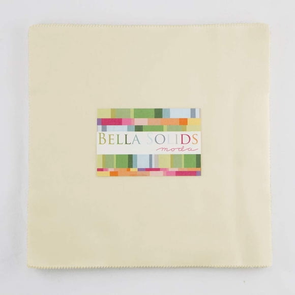 Bella Solids Snow Junior Layer Cake 20 Cuadrados de 10 pulgadas Moda Fabrics 9900JLC 11