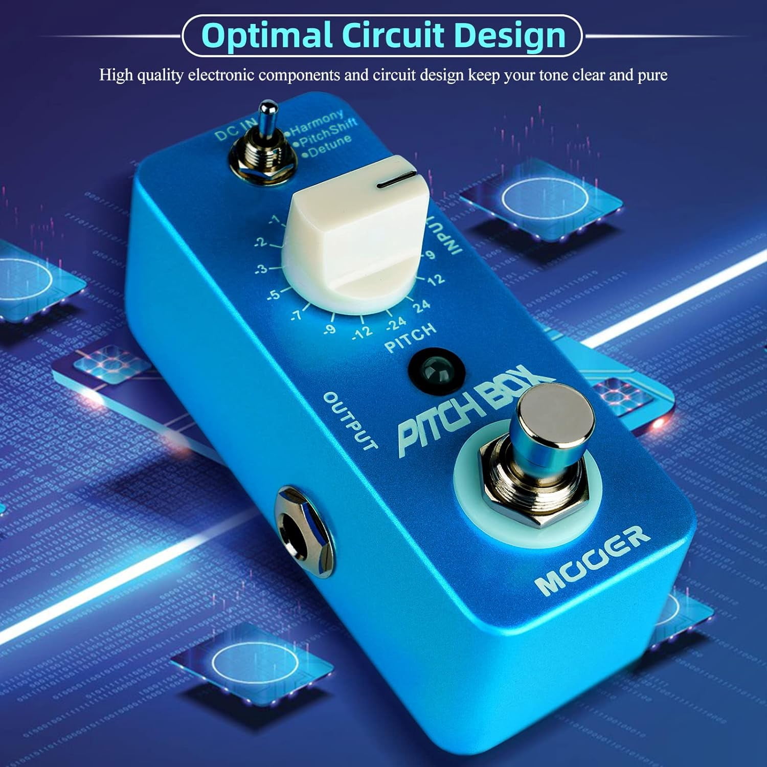 MOOER Digitech Drop Pedal Harmonizer Guitar Pedal Pitch Box MPS1 Guitar Effect Pedal Pitch Box Guitar Harmonizer Pitch Shifter Guitar Pedal Pitch Pedal for Electric Guitar Bass True Bypass