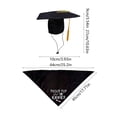 thumbnail image 3 of 2026 Pet Graduation Outfit Set,Graduation Cap and Triangles Bandana,Photography Props Dogs Cats Grade Outfits for Pets Party Dress Costume,Black, 3 of 7