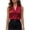 Red, variant on Dweltoz Women's Wrap V Neck Sleeveless Satin Blouse Elegant Overlap Collar Draped Tank Tops Dressy Casual Soft Comfy Shirts,Black 2XL