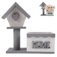 thumbnail image 1 of Wood House Small Planter Pot Fake Flower Small Box Wall Succulent Planter Pot Small Bonsai Container, 1 of 8