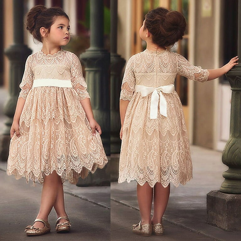 6 Year Old Girl Dresses And Outfits Tulle Dress for Baby Girl Clothes Dress Princess Dresses Lace Kids Flower Girls Bowknot Baby Party Toddler Pageant Girls Dress Skirt Short Shirt Girl Walmart