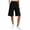 #111-Black, variant on Cutuoiiu Trendy Womens Mid Length Shorts Solid Color Drawstring Closure with Side Slits and Pockets for Casual Outings Gift