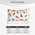 thumbnail image 4 of Zufioo Chili Print Double-sided Plush Pillow Cover,Decorative Pillow Protector without Pillow Core, Suitable for Sofa, Bedroom, Car-14"x20", 4 of 6