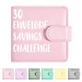 thumbnail image 4 of Portable 30 Envelope Challenge Binder Fashion Practical Savings Book Large Capacity Reusable Pu Cash Deposit Book Save Money, 4 of 8