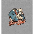 thumbnail image 5 of Full Time Dad Business Suit Adult Heather Gray Long Sleeve Hoodie-Medium, 5 of 6
