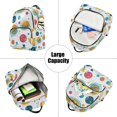 thumbnail image 5 of FORMRS Mini Backpack Purse for Women Travel Daypack Casual Shoulder Bag, Bubbles Hamburger, 5 of 7