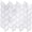 Leaf Gaps Calacatta White-10, variant on 10-sheet Peel And Stick Backsplash Tile For Kitchen  Self-adhesive Mosaic Glossy Leaf On Wall With Gaps (calacatta White)